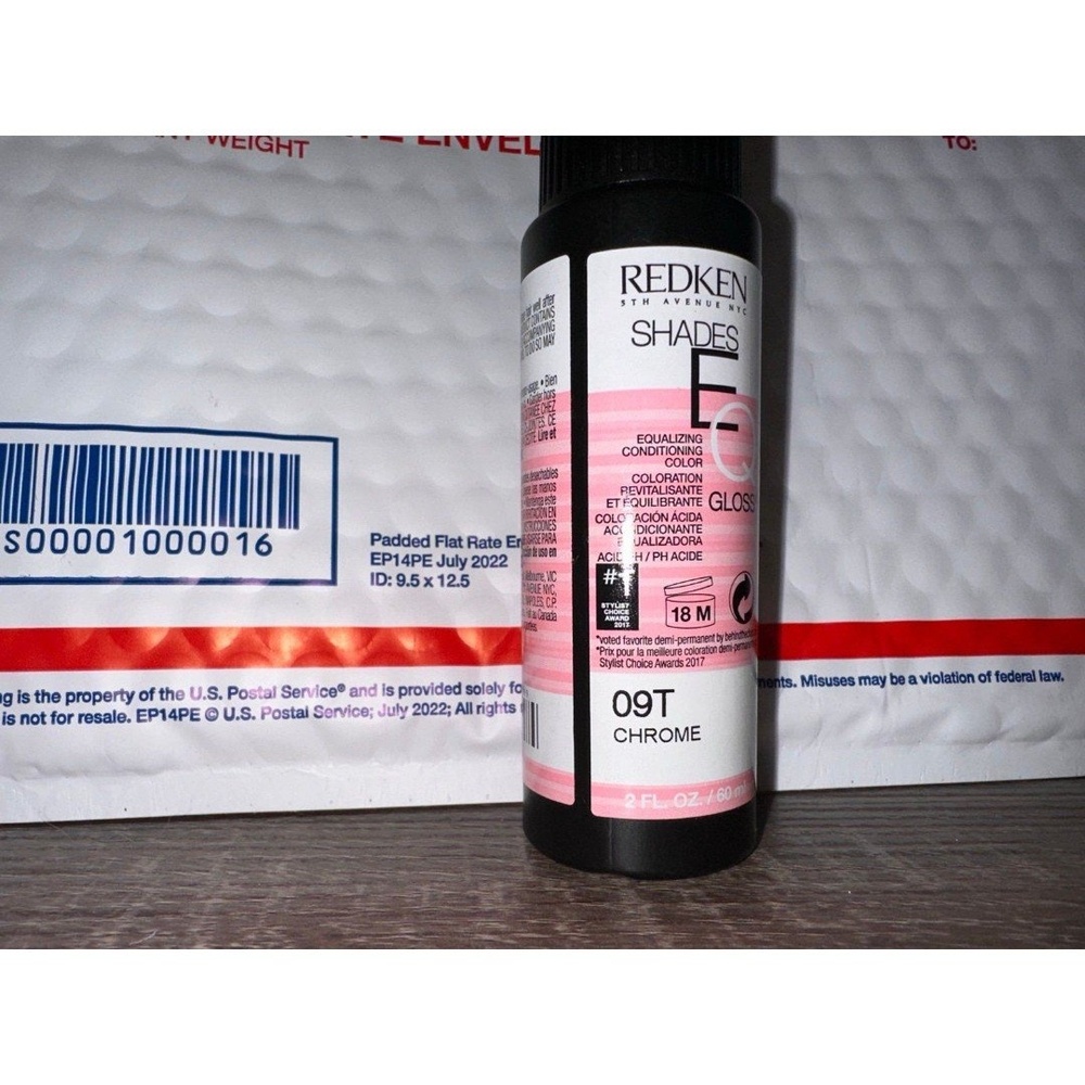 Redken Shades EQ Gloss‎ 9T Chrome Demi-Permanent Hair Color 2oz Toner